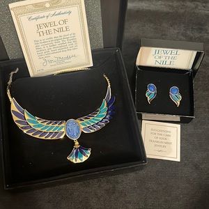 Jewel of the Nile Necklace and Earrings Franklin Mint
